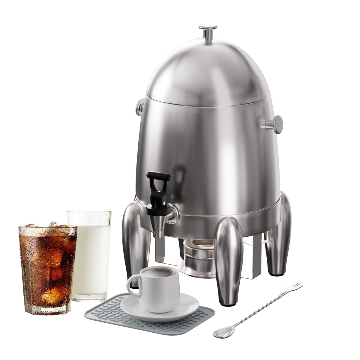 EffiQ-Rate 3 Gallon Beverage Dispenser with Stand, Commercial Coffee Urn with Spigot, Hot Drink Buffet Warmer Server for Parties Weddings Holiday Entertaining Catering Events (Plus Mixing Spoon and Drip Mat) - Image 16
