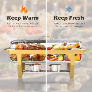 EffiQ-Rate 9QT Stainless Steel Chafing Dish (4-Pack)