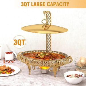 EffiQ-Rate 3QT Glass Buffet Chafing Dish – Lid Hanger