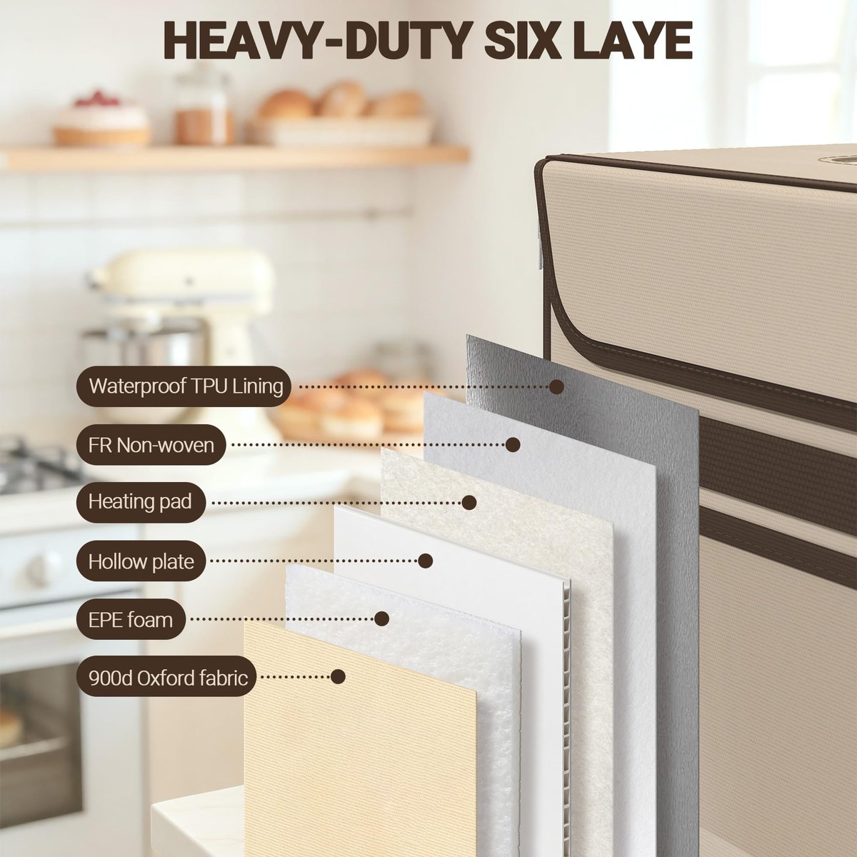 EffiQ-Rate Foldable Bread Proofing Box, Precise Temperature Control Dough Proofer with 99H Timer, 36L Large Capacity Fermentation Chamber for Perfect Sourdough, Yogurt & Pizza, Space-Saving Storage - Image 3