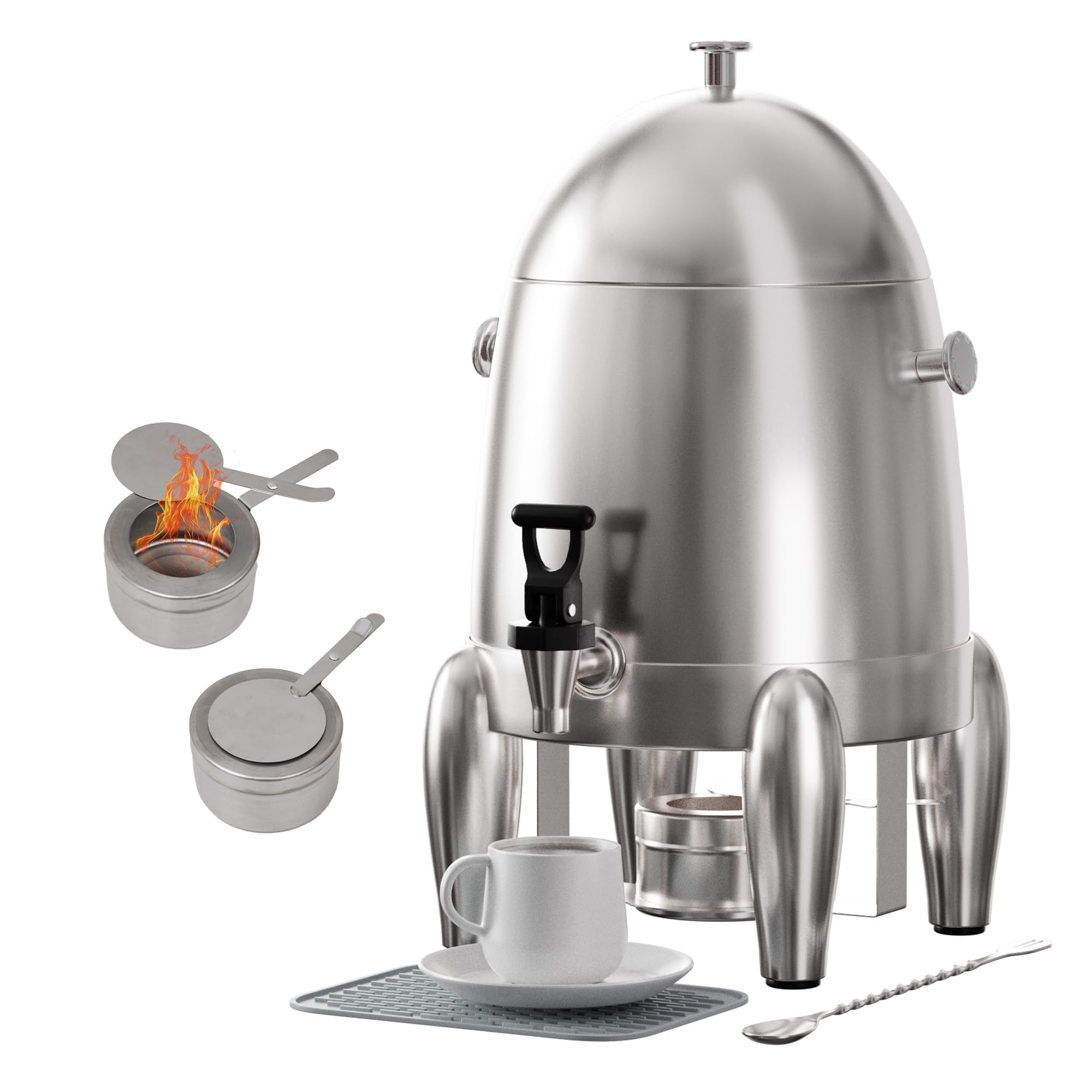 EffiQ-Rate 3 Gallon Beverage Dispenser with Stand, Commercial Coffee Urn with Spigot, Hot Drink Buffet Warmer Server for Parties Weddings Holiday Entertaining Catering Events (Plus Mixing Spoon and Drip Mat) - Image 24